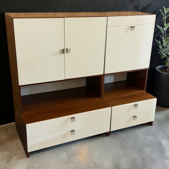 Vintage Pastoe made to measure modular Wall cabinet, Glass, Wood, Brown (photo 2 of 12)