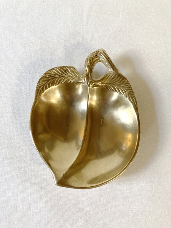 Image 1 of Schmuckschale aus Messing, apfelförmig