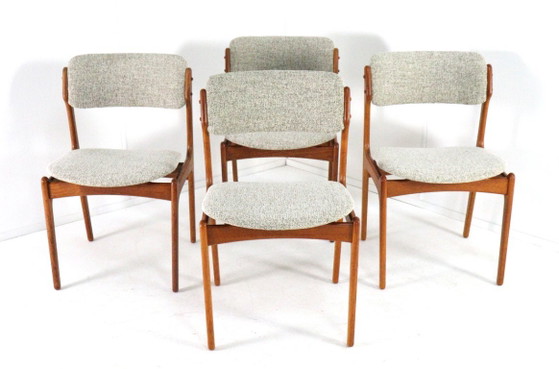 Set 4 Erik Buch Model 49 Dining Chairs O.D. Mobler Vintage Restored Upholstered – Wood (photo 17 of 17)