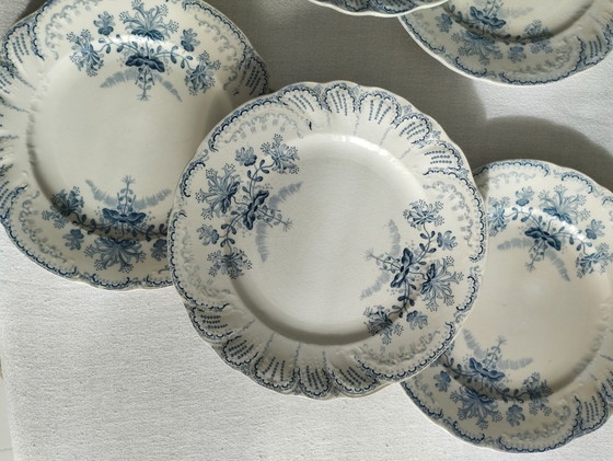 Image 1 of "Regency": 6 platos de postre de piedra de hierro de St-Amand & Hamage