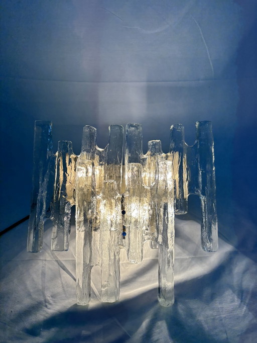 Vintage J.T. Kalmar Wandlampe aus Eisglas, 1960er/1970er Jahre – wandlampen