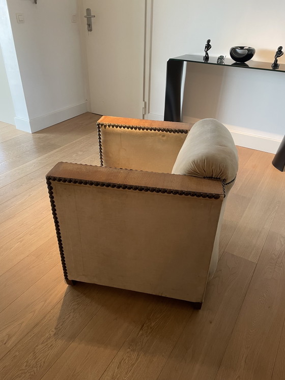Poltrona Art Déco, anni '60 – Poltrone, Velvet, Wood (photo 5 of 8)