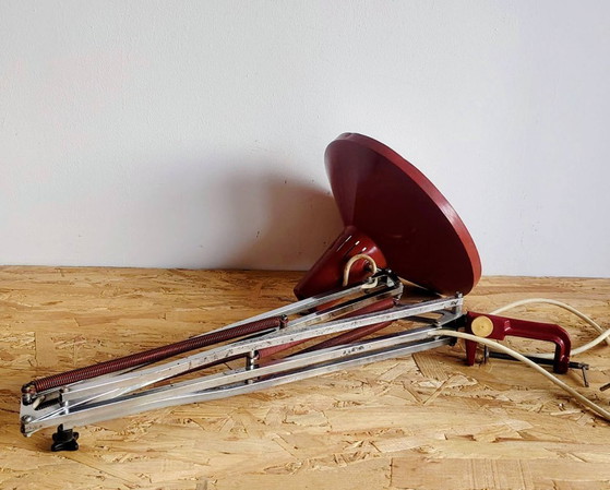 Image 1 of Terry Hala architectural industrial  table lamp. by H. Busquet for Hala,