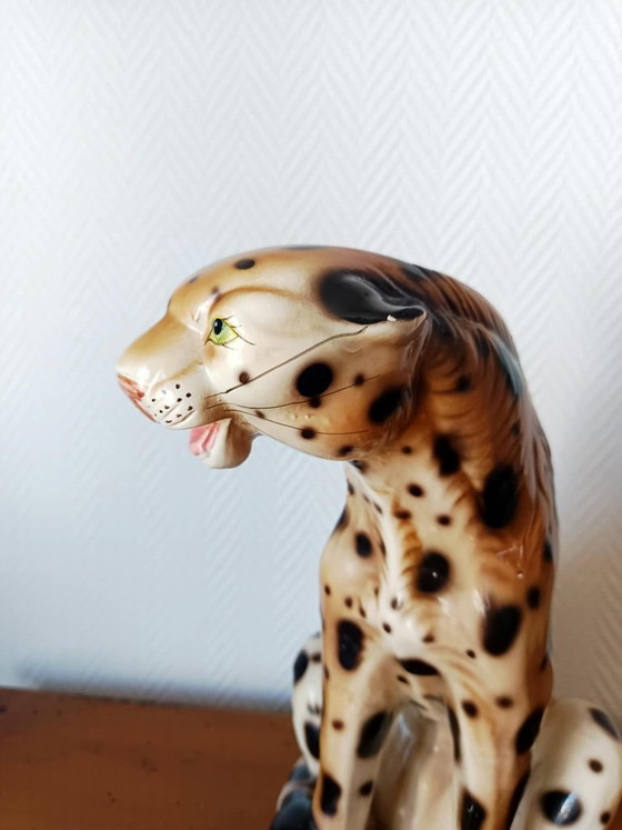 Image 1 of Vintage ceramic leopard, Italy 1970