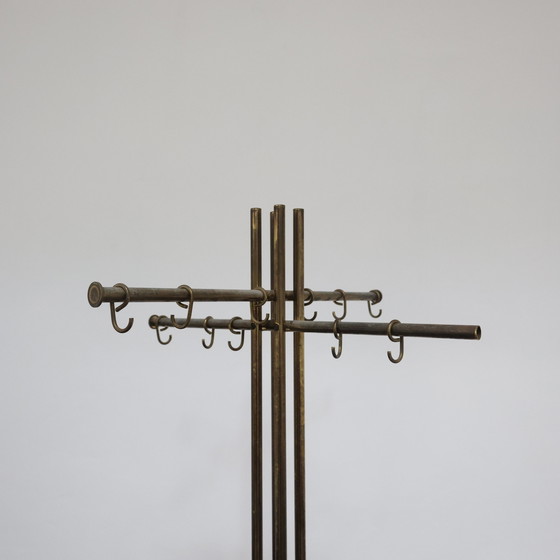 Image 1 of Renato Zevi Metalarte Marmeren en Messing Kapstok Modern Design