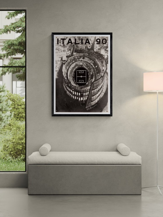Image 1 of Italia 90 – Original Vintage Poster by Alberto Burri – Contemporary Art – 100x70 cm