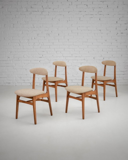 4er-Set polnischer Vintage-Stuhl Modell 200-190 von Rajmund Hałas (1960er Jahre)