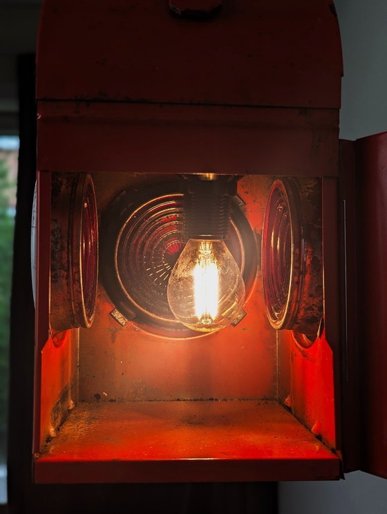 Image 1 of Original Chalwyn Railway Lantern – Converted into a Pendant Lamp | England