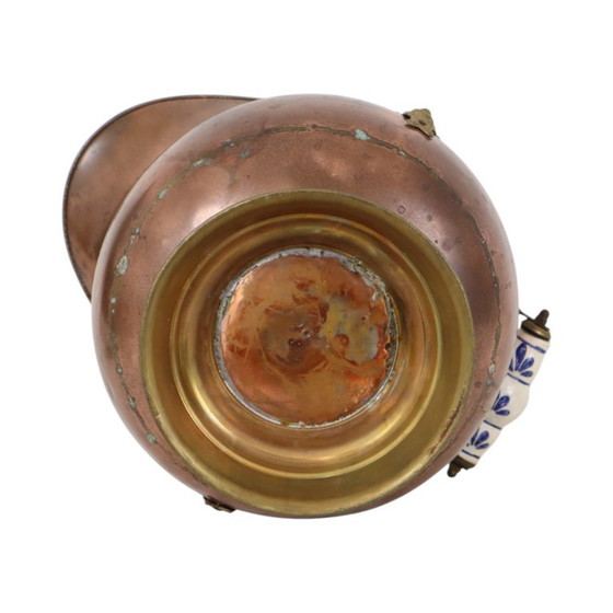 Oude Koperen Helmvormige Kolenkit – Plantenbak, Ceramic, Copper (photo 14 of 14)