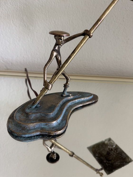 Image 1 of Lampada in bronzo Hakuli Israele anni '50