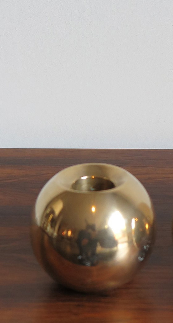 Brass Candle holder, Denmark, 1950s – Scandinavian (photo 4 of 6)