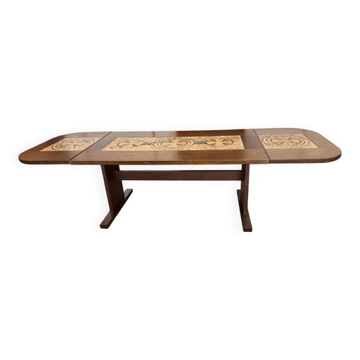 Deense uitschuifbare eettafel van Poul Poulsen voor Ganso Møbler.