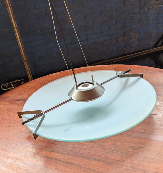 Image 1 of Vintage Spaceage Hanglamp Glas/Staal Arpyen