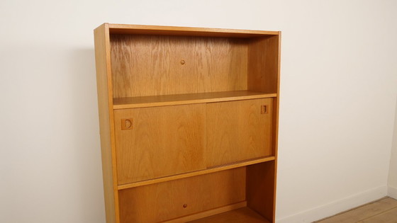 Image 1 of Armoire murale vintage | Bibliothèque | Chêne | Portes coulissantes