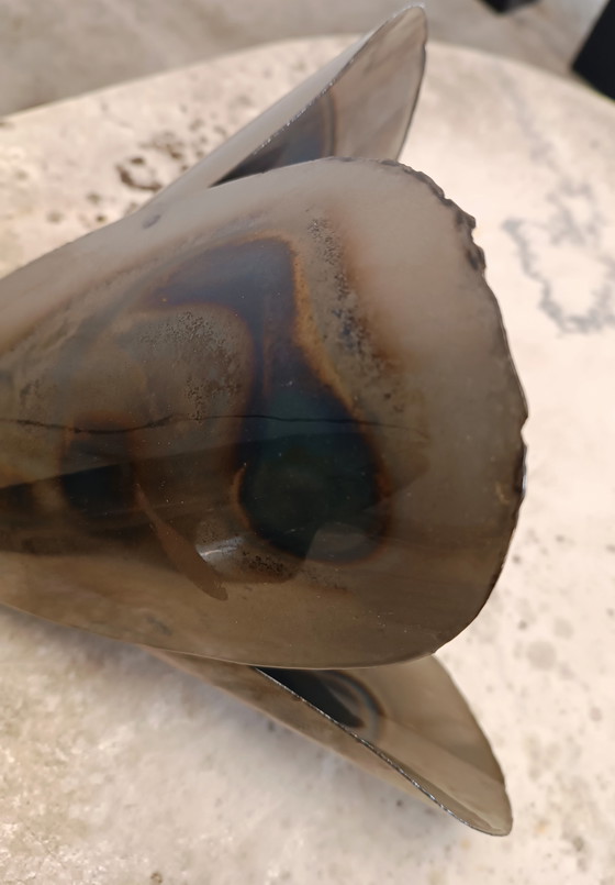 Image 1 of Set di 2 lampade a sospensione in metallo a forma di fiore