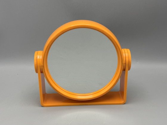 Image 1 of Vintage orange double-sided mirror