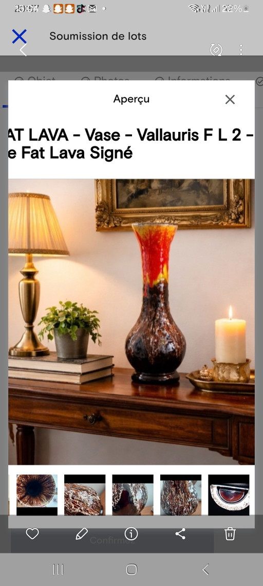 Large Vintage Art Vase "Fat Lava" – Handmade Ceramic – 32 cm – Incised Signature