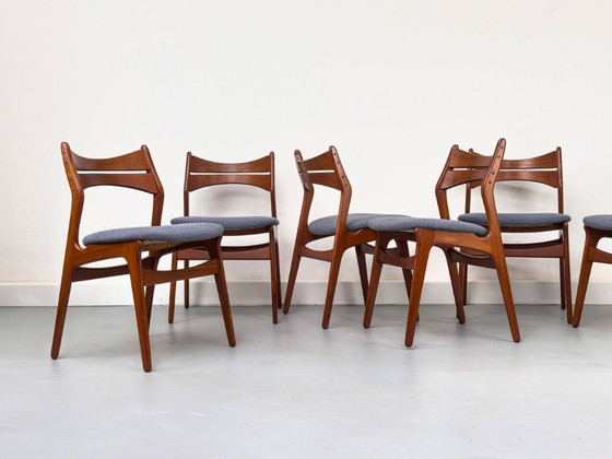 Teak Dining Chairs by Erik Buch for Chr. Christensens Møbelfabrik, 1960s, Set of 6 – Wood (photo 4 of 24)