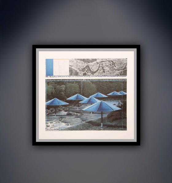 Image 1 of Christo: "The Umbrellas (blue) - Japan/USA 1991".