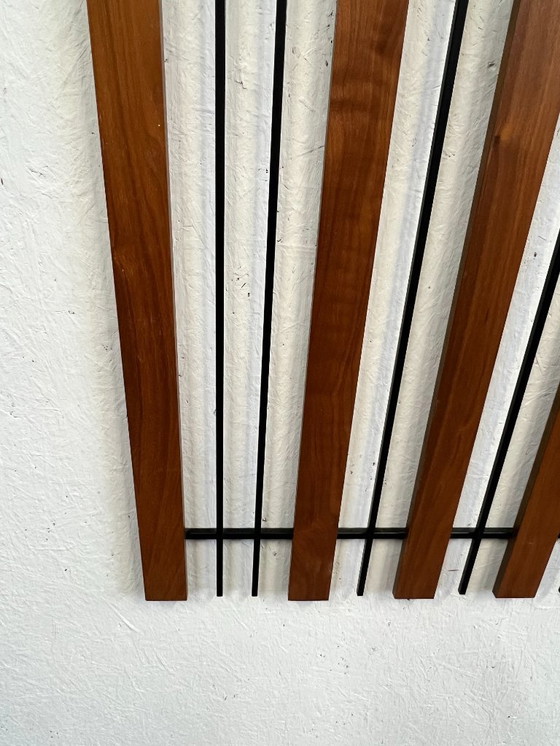 Image 1 of Vintage Wand Kapstok, Teak En Metaal, Duitsland 1960/1970's