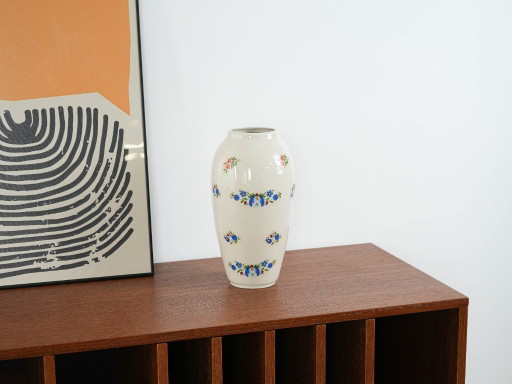 Porcelain vase, Kashubian design, 1980s, made in Poland