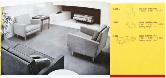 Image 1 of Poltrone Herman Miller George Nelson con cuscini sfoderabili 5681 TOP