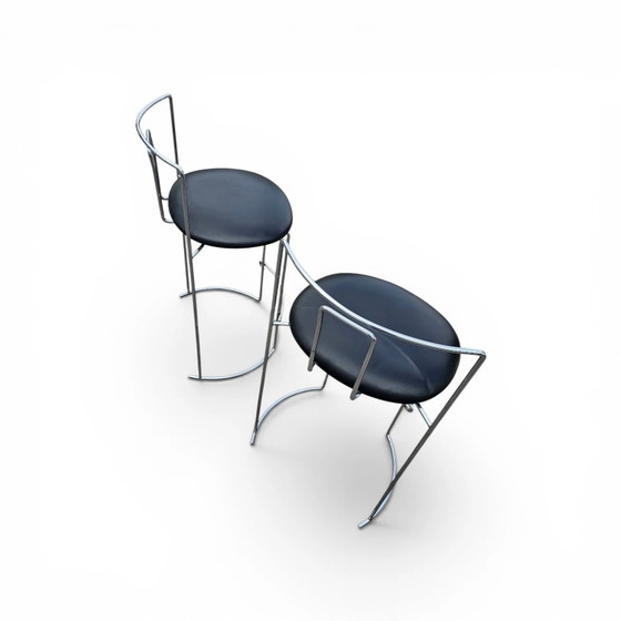 2 x Gaja stool by Kazuhide Takahama for Simon Gavina / black leather (photo 8 of 23)