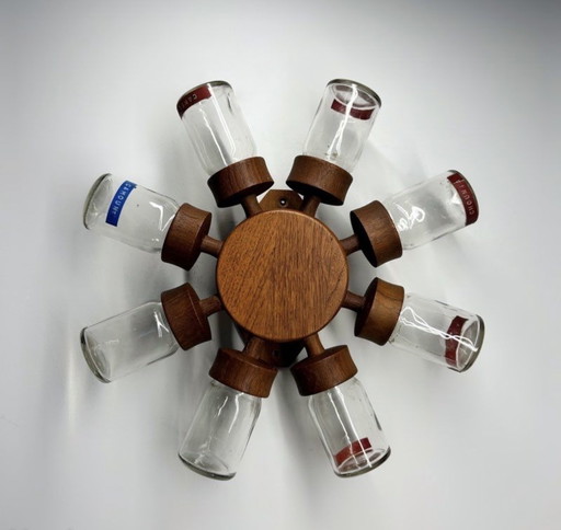 Roue à épices design danois teck années 60
