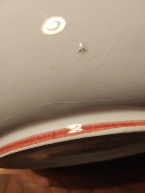 Image 1 of Große italienische Bassano-Vase – handgefertigt – florales Relief – 37,5 cm