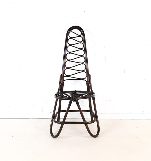 Vintage stoel bamboe