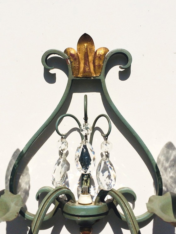 Image 1 of Coppia di lampade da parete in stile neoclassico vintage anni '50 * Applique