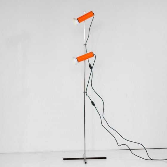 Image 1 of 1x Space Age Metal Floor Lamp, Targetti Sankey, Italy 1970s