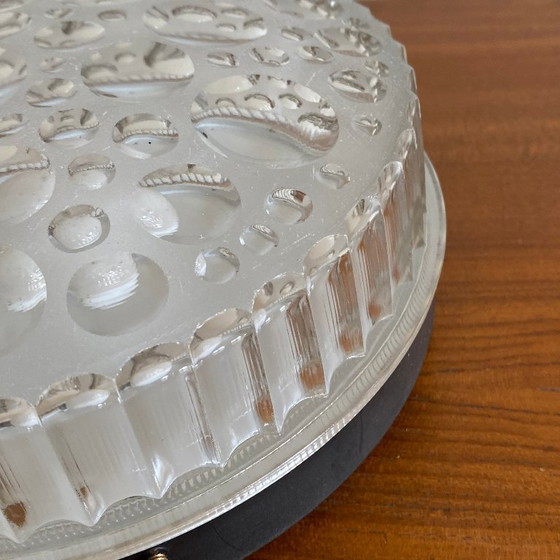 Image 1 of Minimalist clear glass wall/ceiling light, 1960s-1970s vintage light fixture