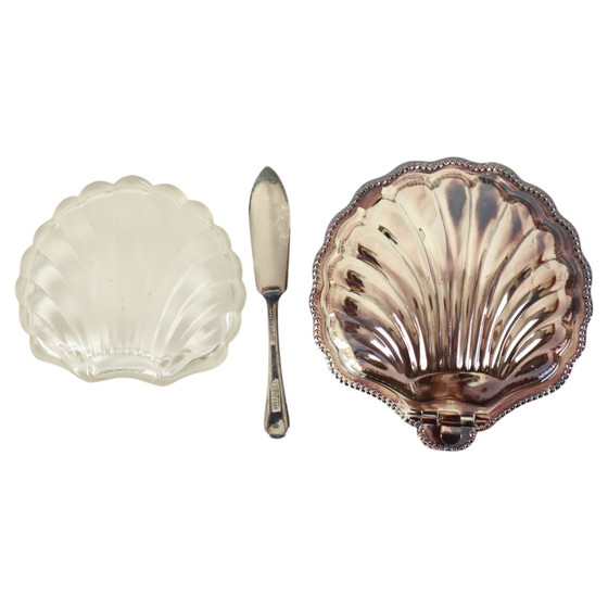 Image 1 of Piatto da burro a conchiglia Queen Anne