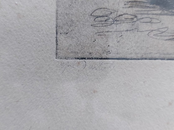 Image 1 of Gravure ancienne encadrée avec caravane ?Ed vd Meulen ? '19 ?