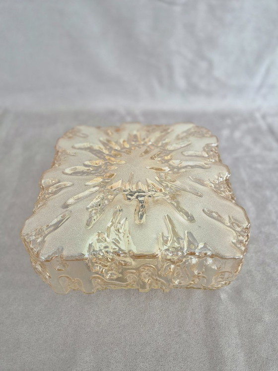 Image 1 of Vintage Honsel Glass Flush Mount Ceiling/Wall Light E27 – Mid Century Modern Design