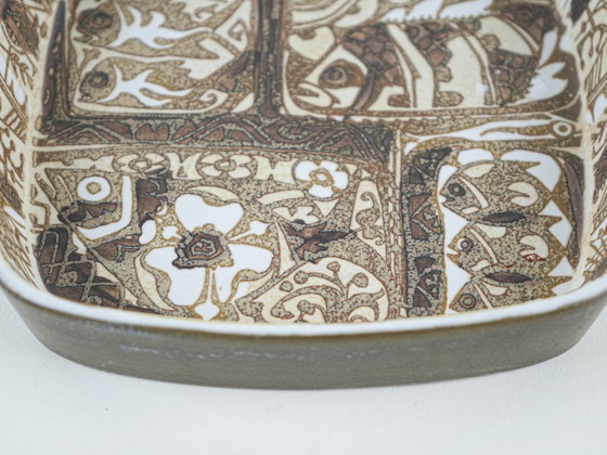 Ceramic bowl, Danish design, 1960s, manufacturer: Royal Copenhagen, Brown, Vintage (photo 6 of 10)