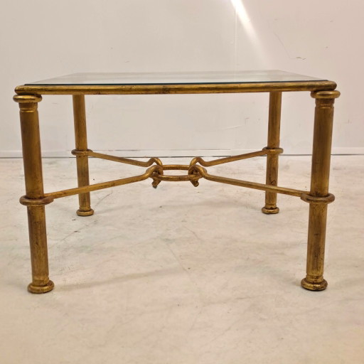 Tavolino da caffè Banci Italia, modello Hermes, anni '60, oro stile metà secolo