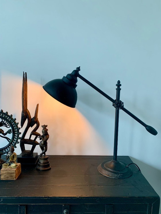 Image 1 of 2x Lampe de bureau vintage noire