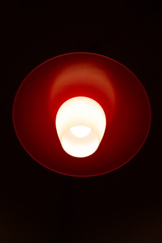 Image 1 of Lampada a sospensione vintage Philips anni '60 rossa