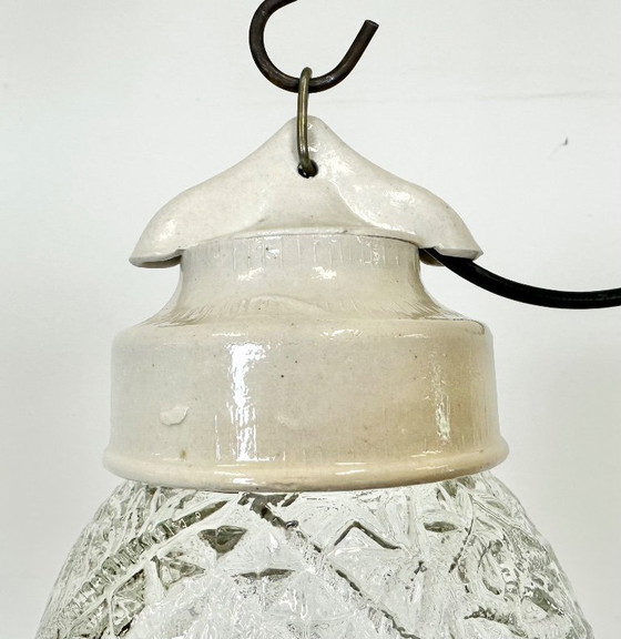 Image 1 of Vintage witte porseleinen hanglamp, jaren 70