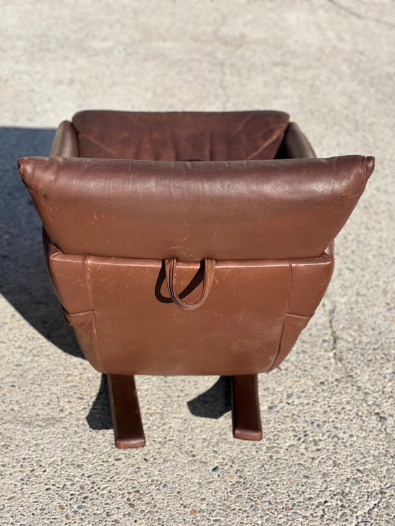 Image 1 of Sedia a dondolo De Sede, Svizzera anni &#39;70 in pelle marrone