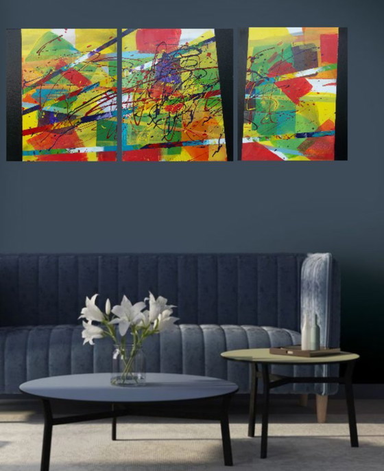 Image 1 of Einzigartige Gemälde – Handgefertigt – Künstler 2Luss'Art – von 60 bis 250 Euro