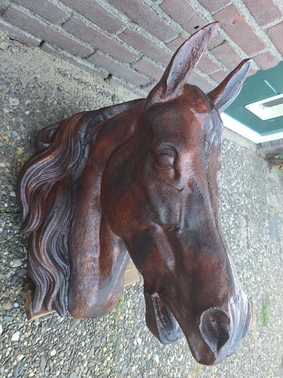 Image 1 of Antique Cast Iron Horse Head