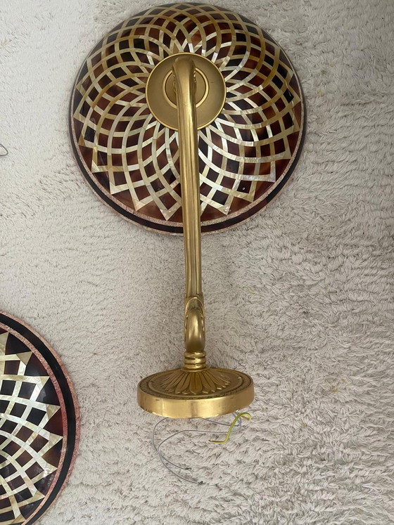 Image 1 of 3 Laudarte wall lights, luxury lamps, bronze, 24k gold plated