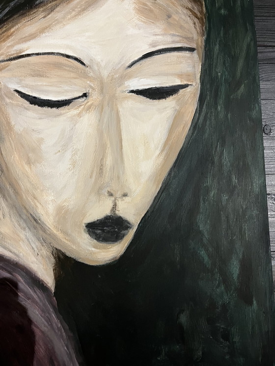 Image 1 of Abstraktes Gemälde 60/90 einer Frau