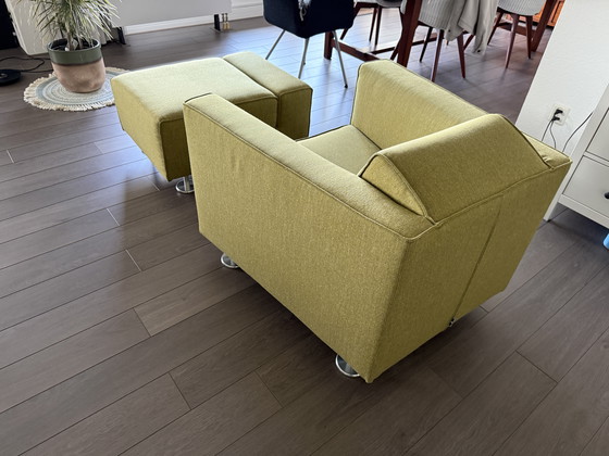 Image 1 of DESIGN ON STOCK LADIES' ARMCHAIR BLIZZ + MATCHING POUF/OOTHOTCHEN