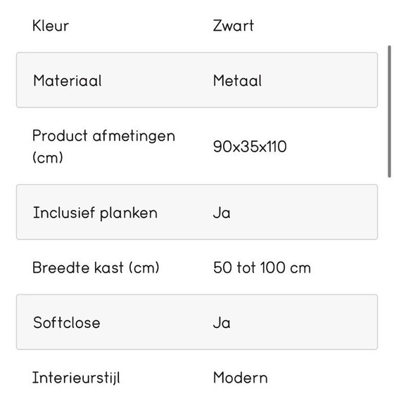 Image 1 of Te koop: DS4U zwart metalen vitrinekast 