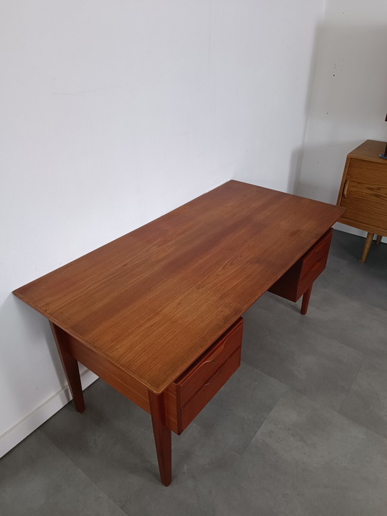 Image 1 of Vintage Danish freestanding desk by Henning Jørgensen