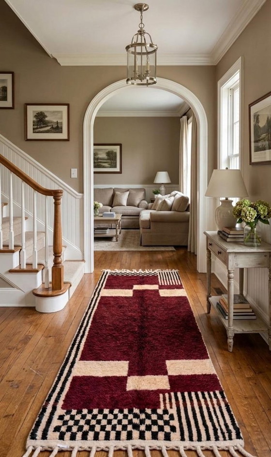 Image 1 of Set of 2 Berber Wool Rugs – Living Room & Runner 200cmx300cm/300cmx80cm 